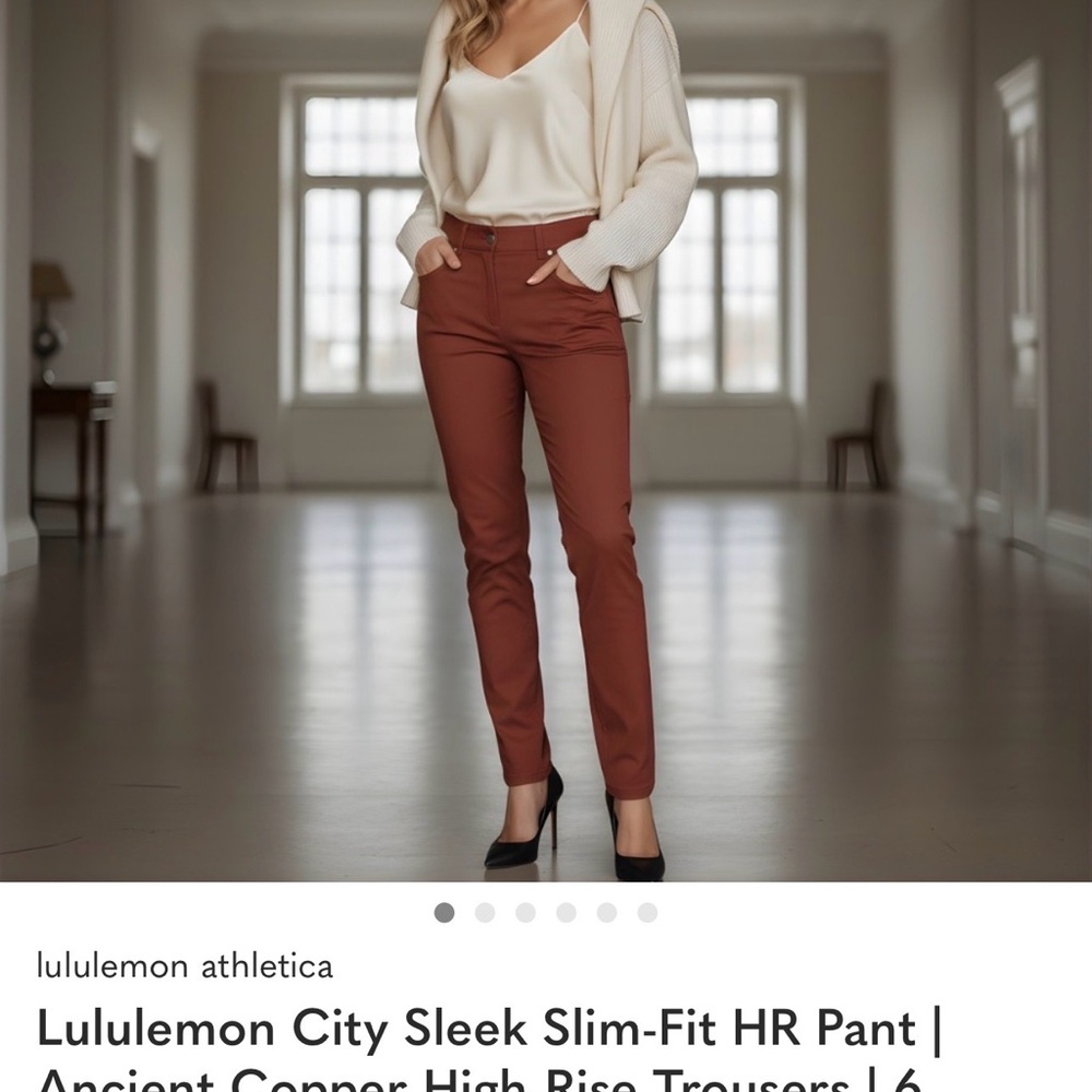 lululemon athletica Slim High-Rise Pants — Ancient Copper